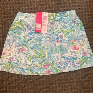 Lilly Pulitzer Madison Skort NWT Blue and Pink Tropical Skirt
